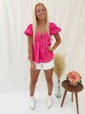 Bright and Bubbly Babydoll Top