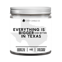 Funny Candles - Les Creme - Everything Is Bigger In Texas- 9oz Candle