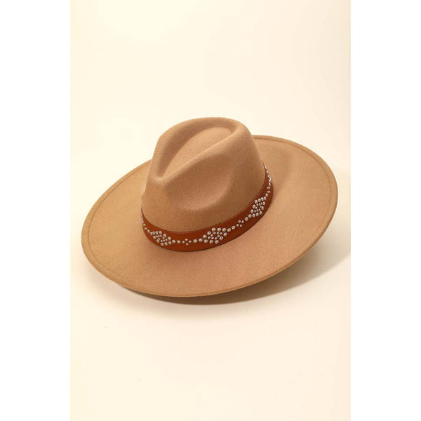 Metallic Studded Strap Cowboy Hat