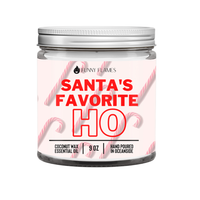 Funny Flames Candle Co - Les Creme - Santa's Favorite Ho- Funny Holiday Candle for Him or Her