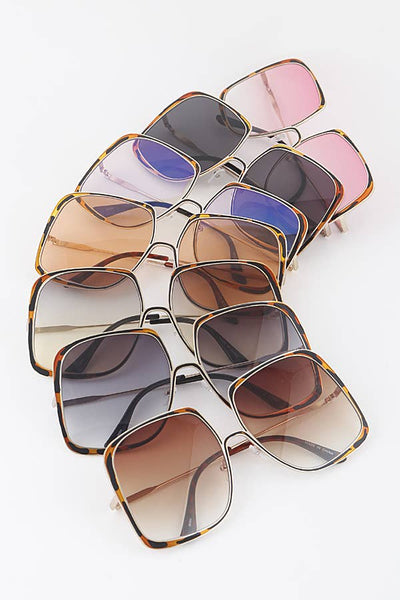 Shop Neighbors - Oversized Leo Gradient Sunglasses