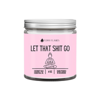 Funny Flames Candle Co - Les Creme - Let That Shit Go Candle (Pink) Candle- Best Selling Candle