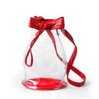 Madison Clear Bucket Bag - Red